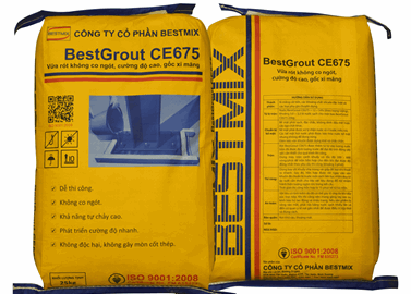 BestGrout CE675 Vữa rót không co ngót, cường độ cao, gốc xi măng.